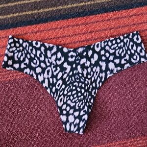 Victoria's Secret Black and Pink Panties Animal Print